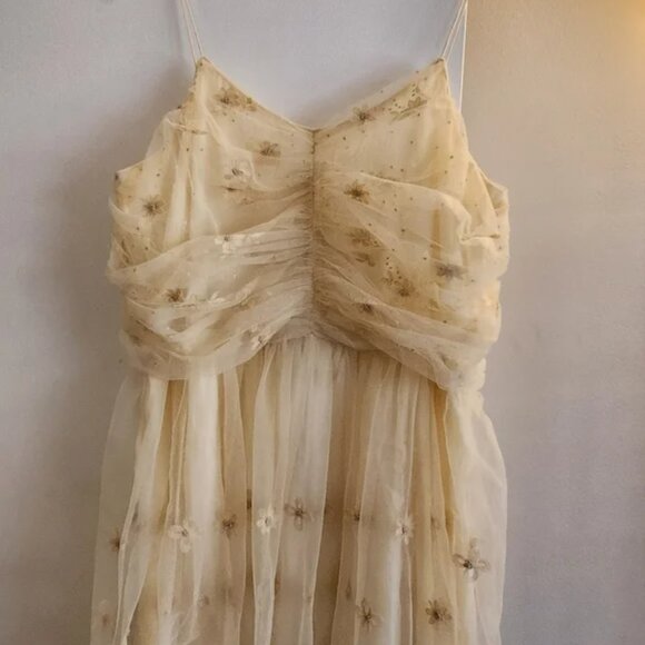 Dôen Heirloom Cardamine Dress Birch XXL Maxi Tulle Viscose Ethereal Flowers NWT - Picture 8 of 14